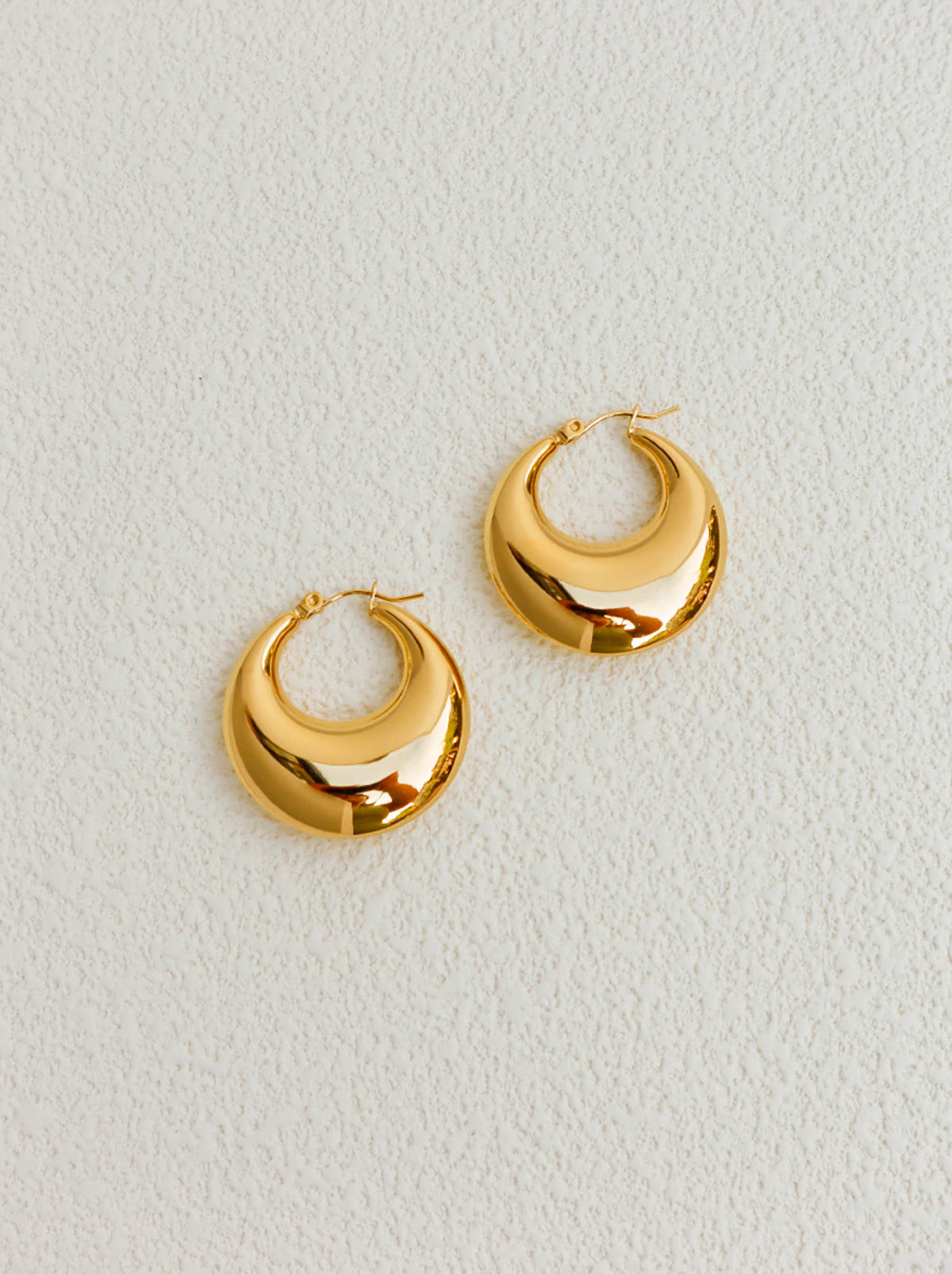 Gold Chunky Hoop Gold Earrings