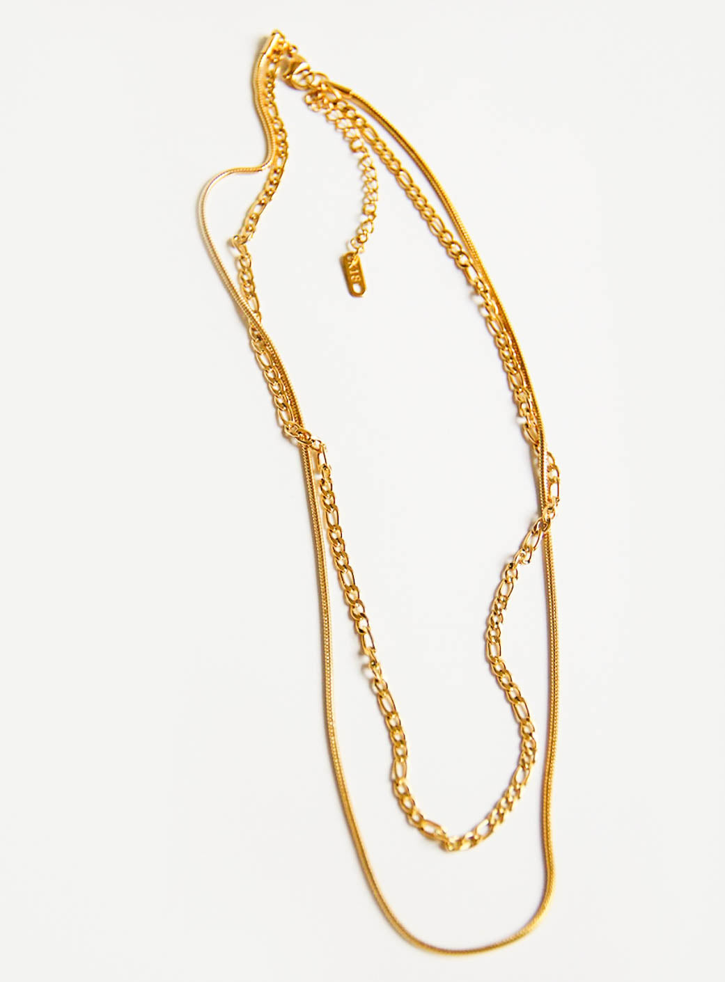 Gold Double Layer Snake Chain Necklace