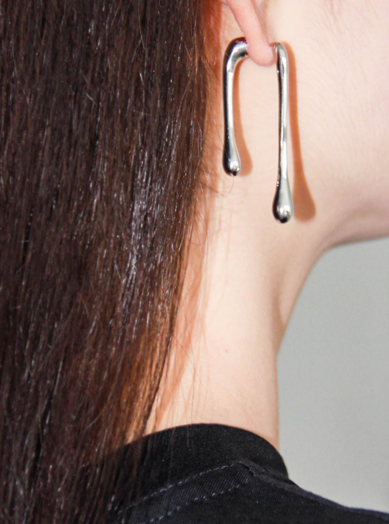 Gold/ Silver Teardrop Long Drop Earrings