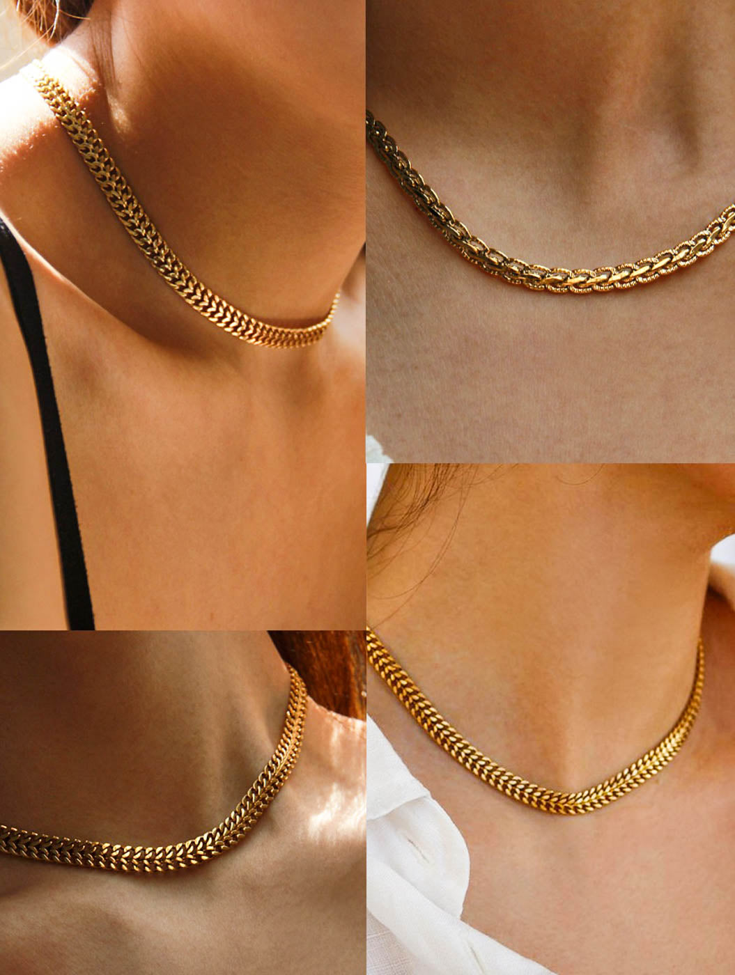 Gold Chain Choker Necklace