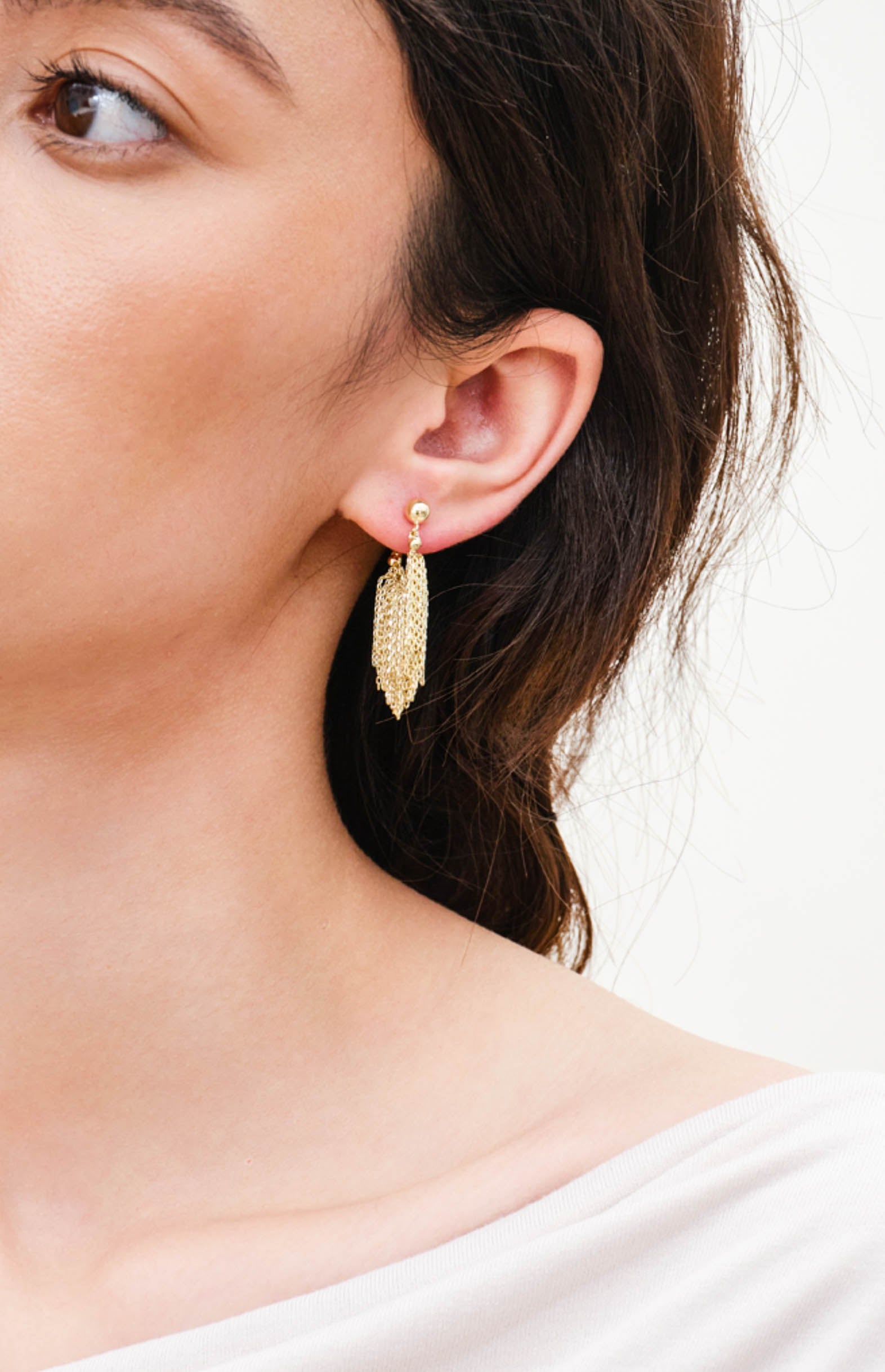 Gold/ Silver Fringe Chains Drop Earrings