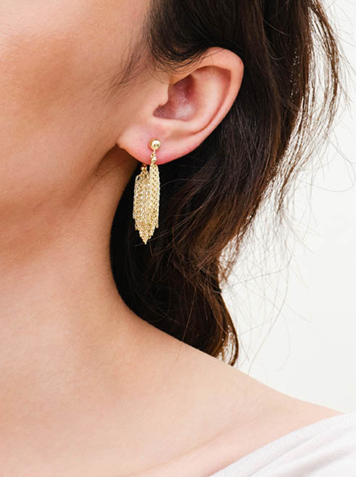 Gold/ Silver Fringe Chains Drop Earrings