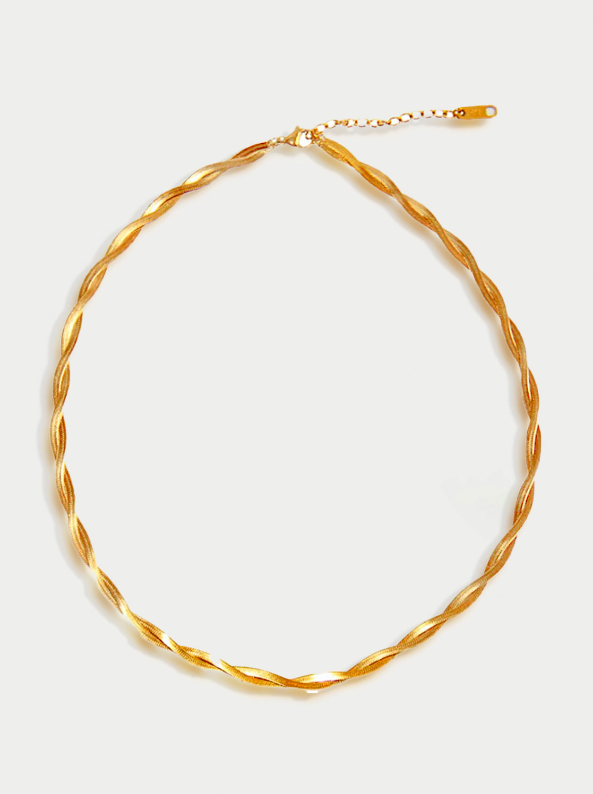 Gold Twisted Snake Chain Necklace