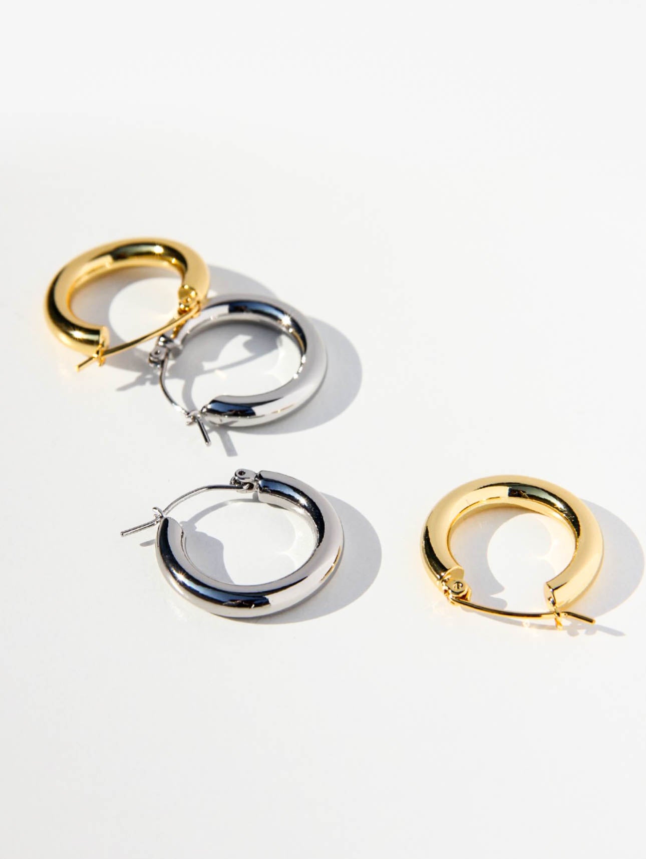 Gold/ Silver Hoop Earrings