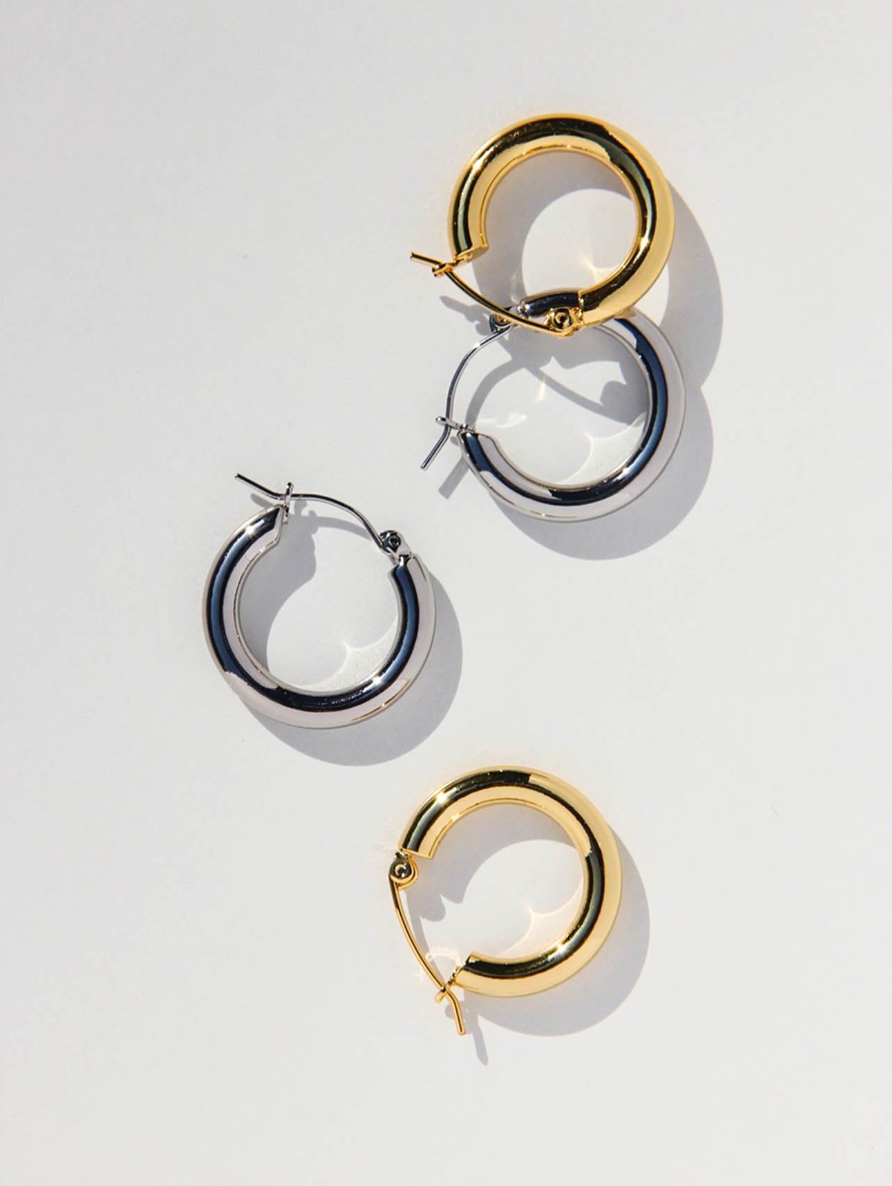 Gold/ Silver Hoop Earrings