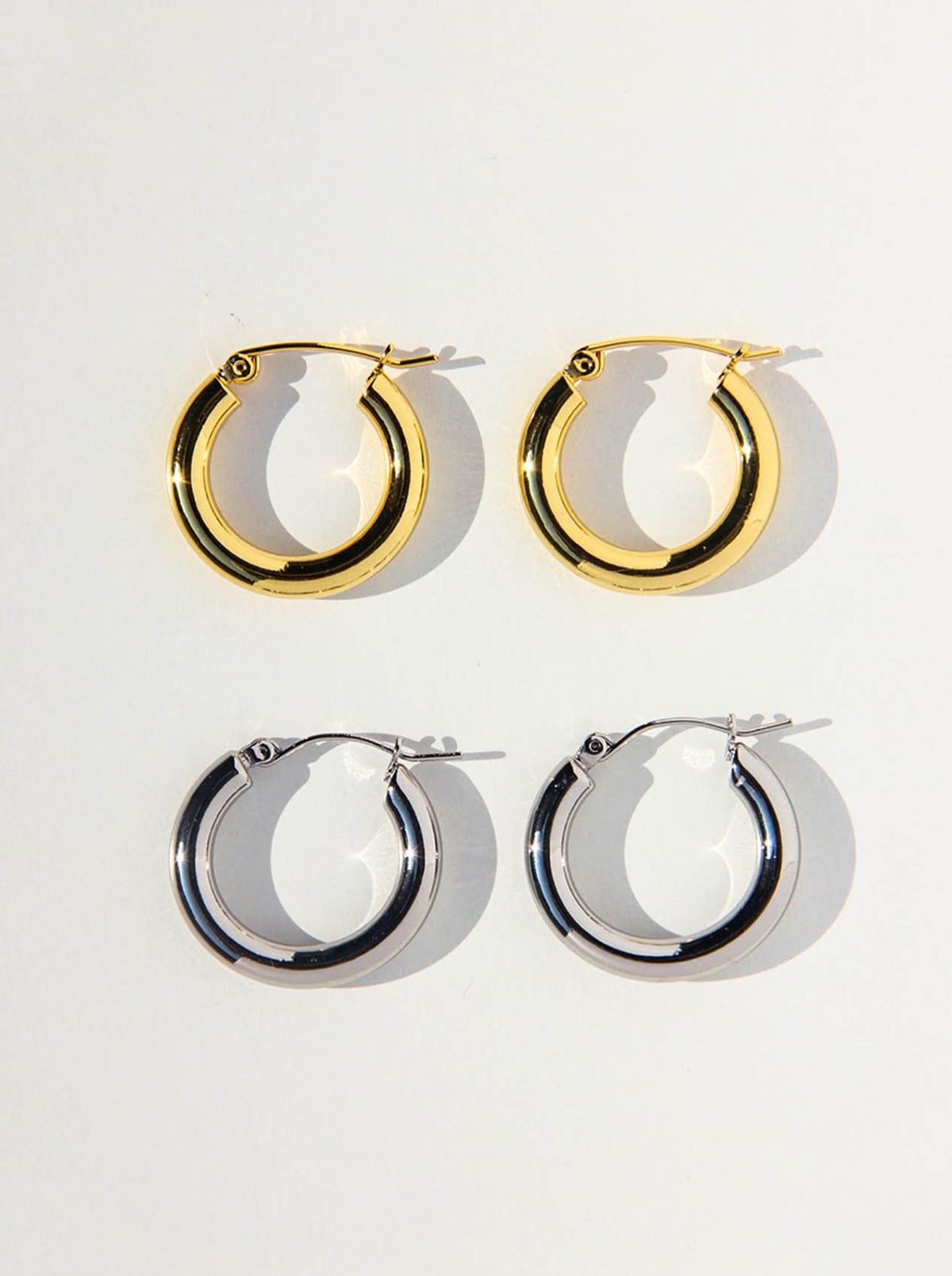 Gold/ Silver Hoop Earrings