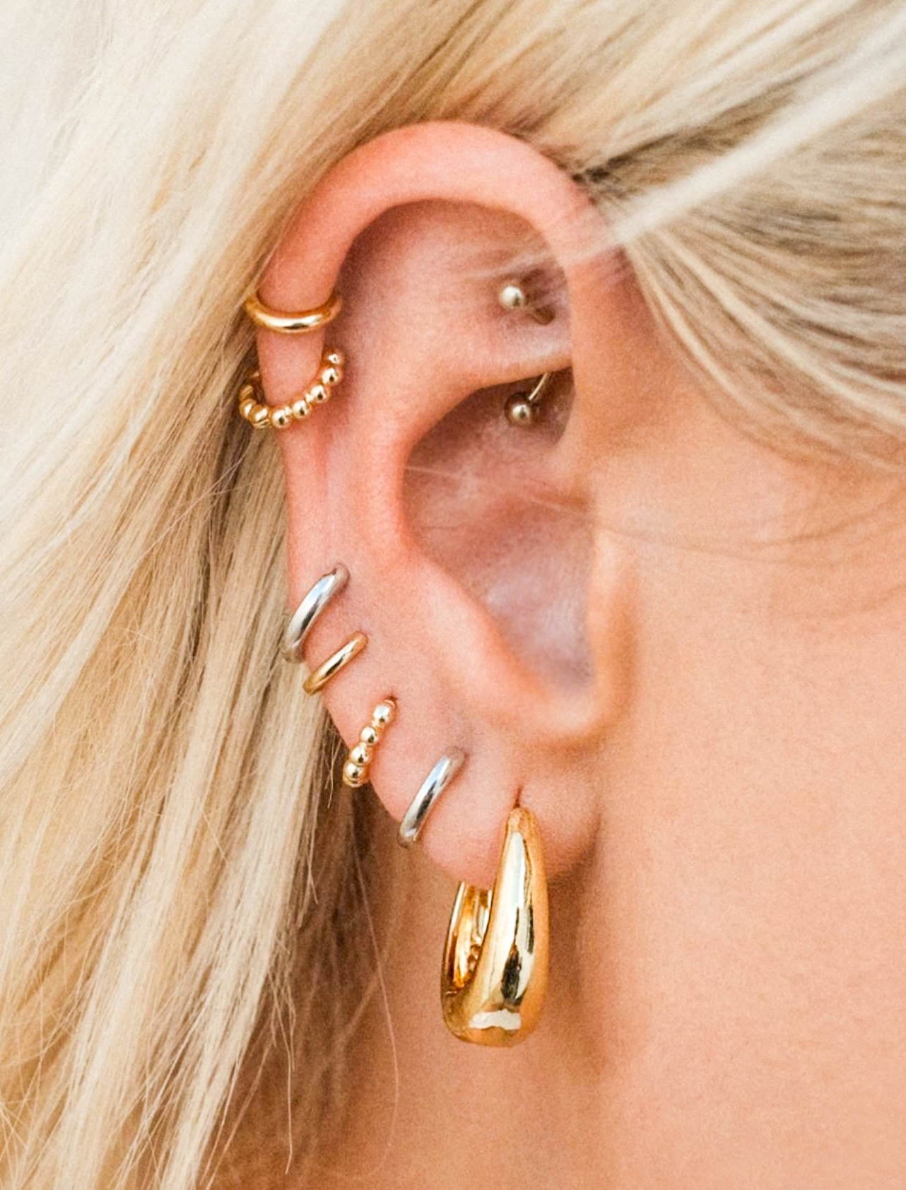 Gold Chunky Hoop Earrings