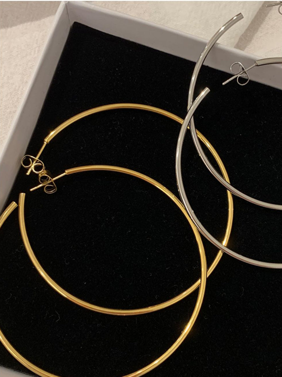 Gold/ Silver Large Hoop Earrings