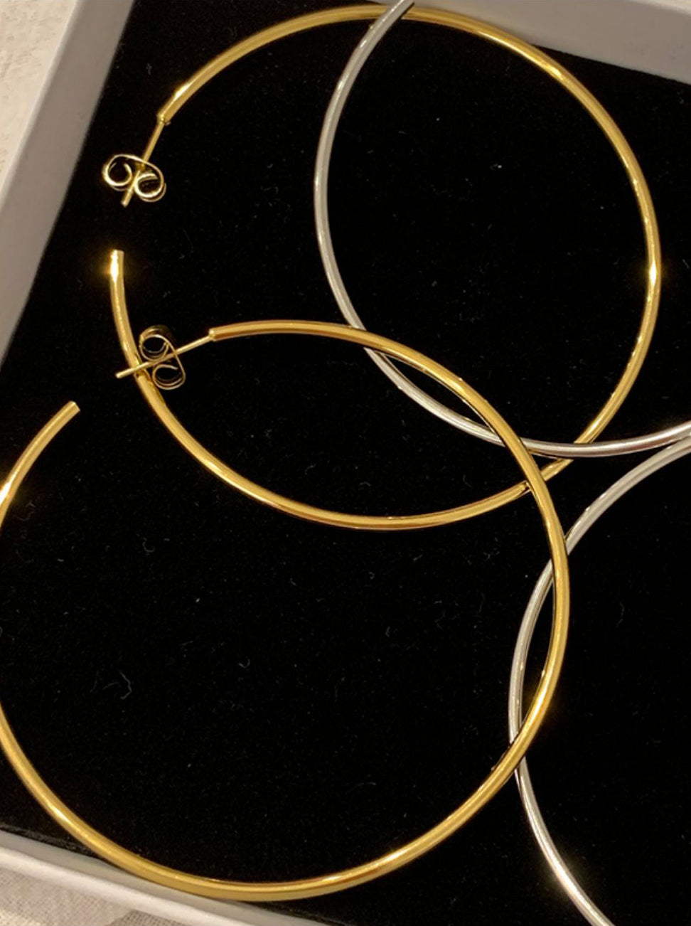 Gold/ Silver Large Hoop Earrings