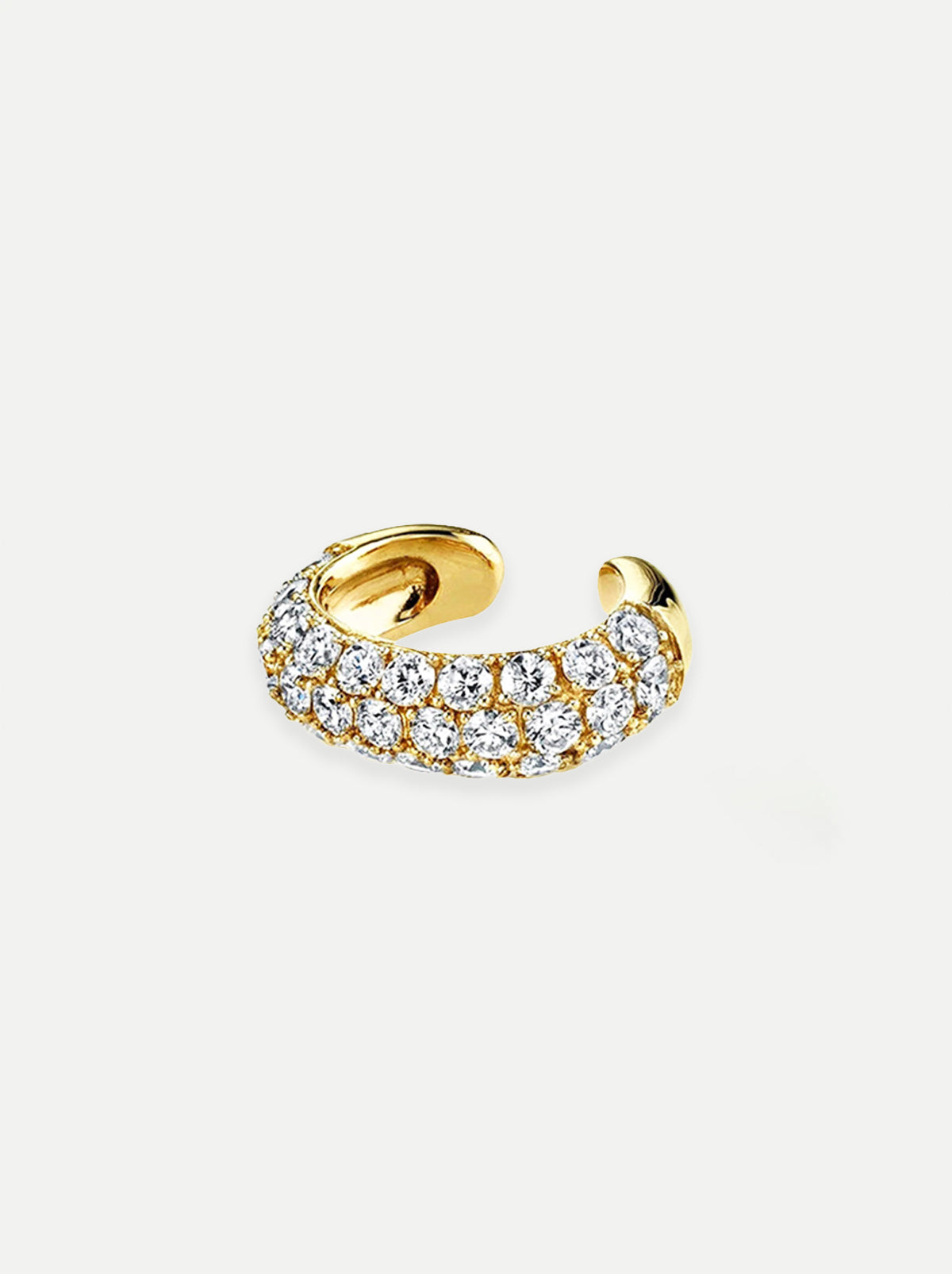 Bling Rhinestones Gold Ear Cuff