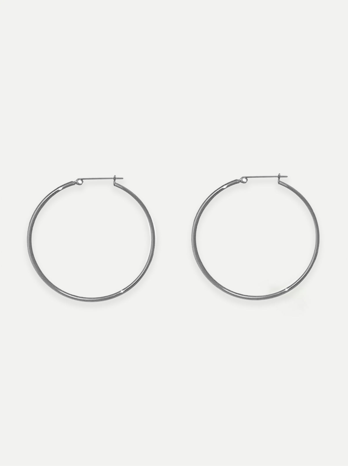 Simple Silver Hoop Earrings