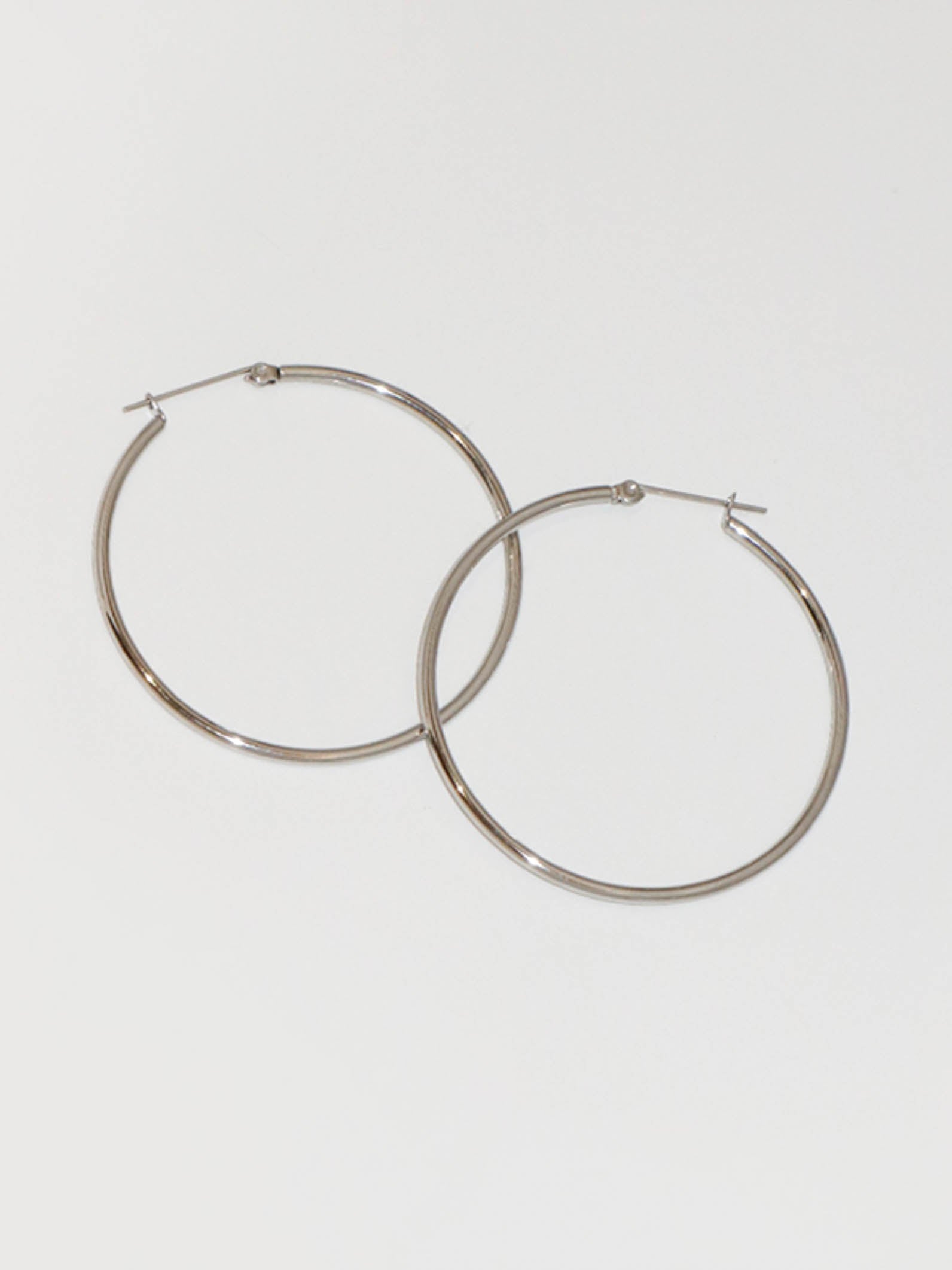 Simple Silver Hoop Earrings