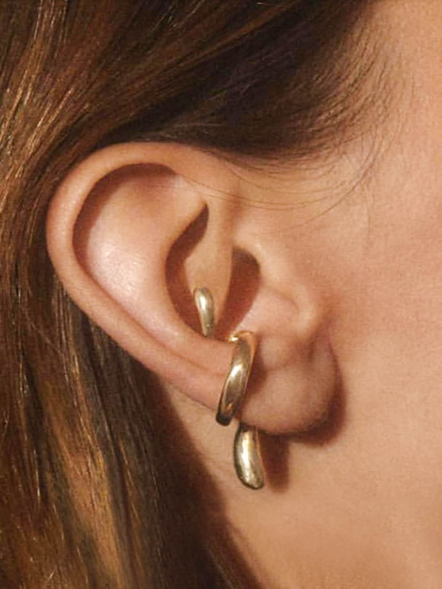 Gold/ Silver Plated Sculptural Ear Cuff