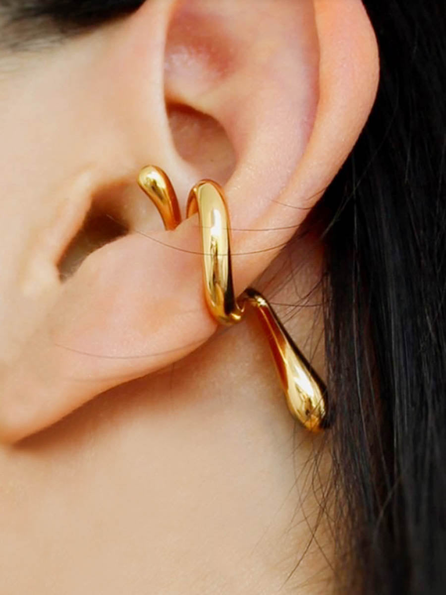 Gold/ Silver Plated Sculptural Ear Cuff