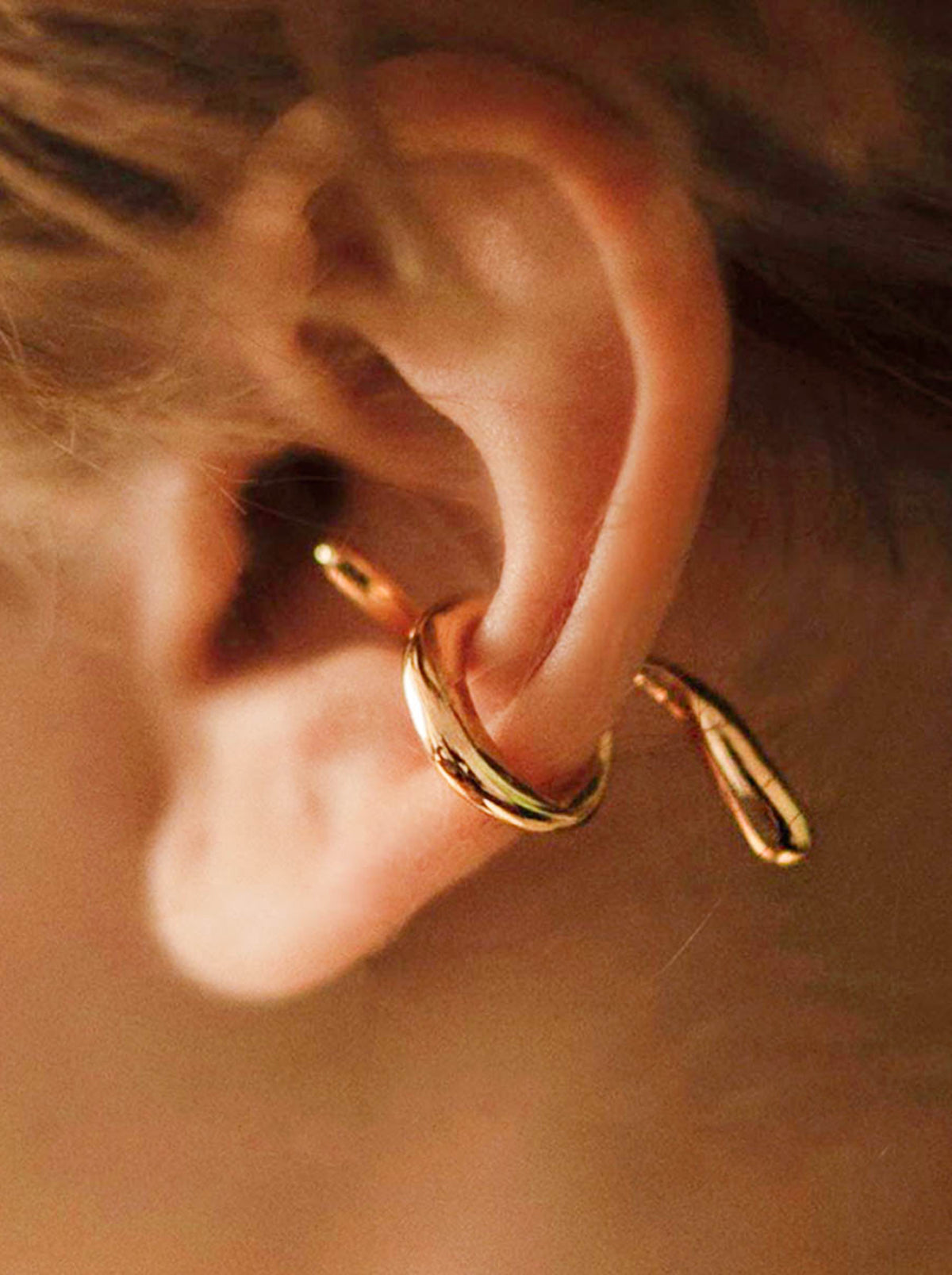 Gold/ Silver Plated Sculptural Ear Cuff