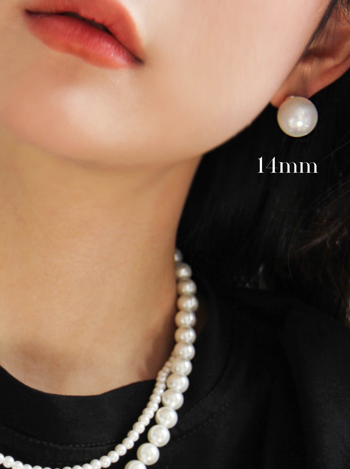 White Swarovski Artificial Pearl Stud Earrings