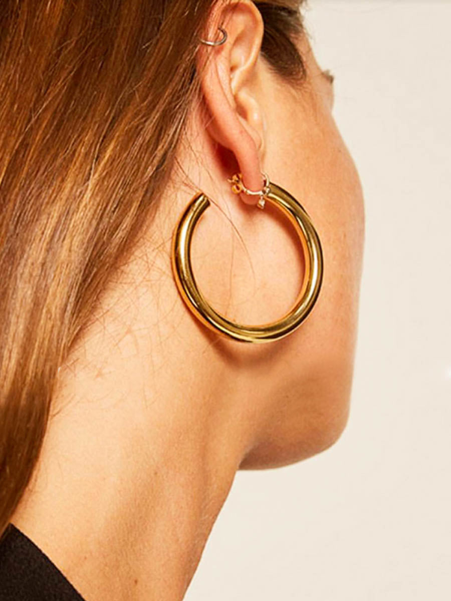 Gold/ Silver Large Hoop Earrings