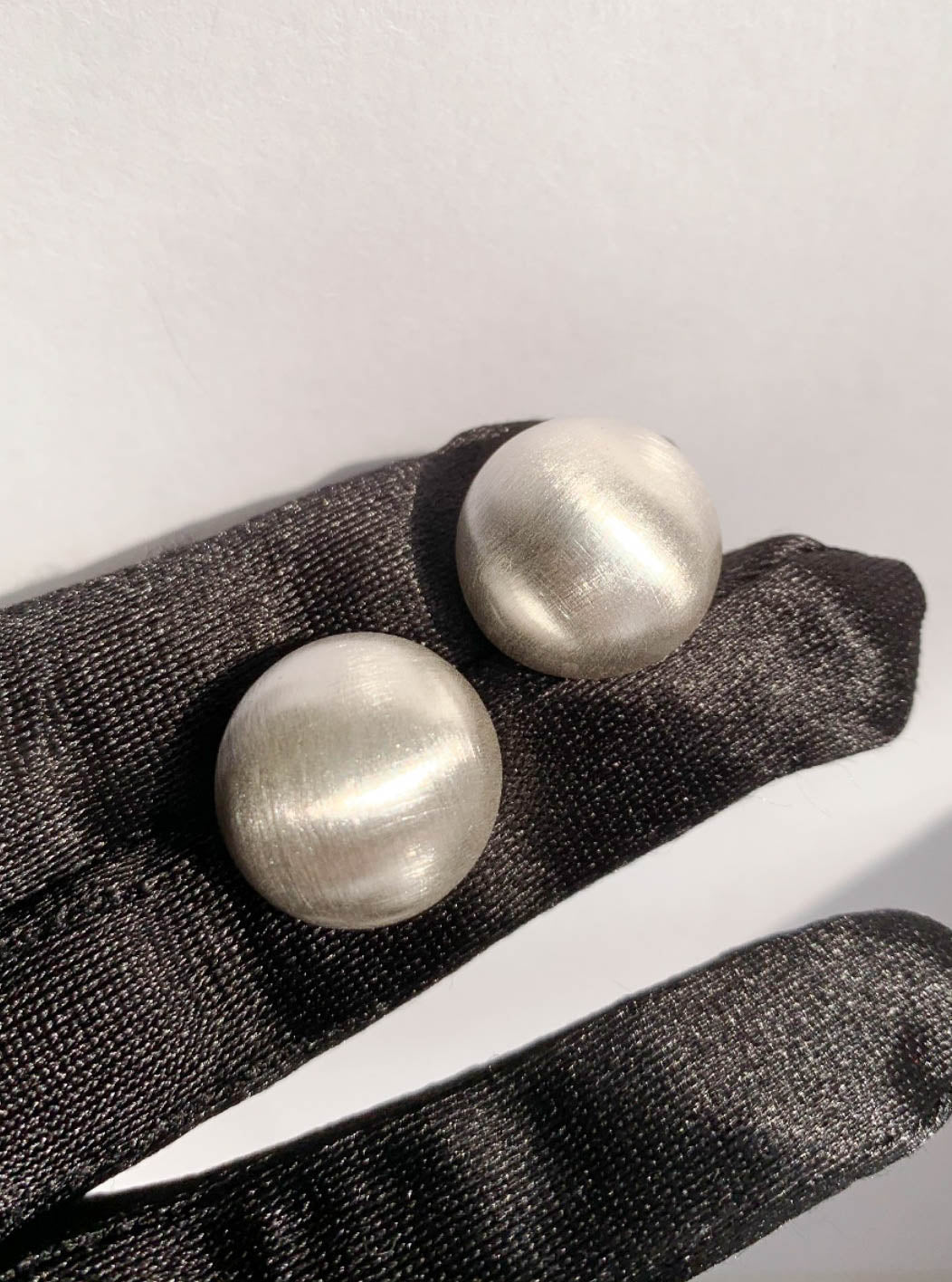 Matte Gold/ Silver Round Ball Earrings