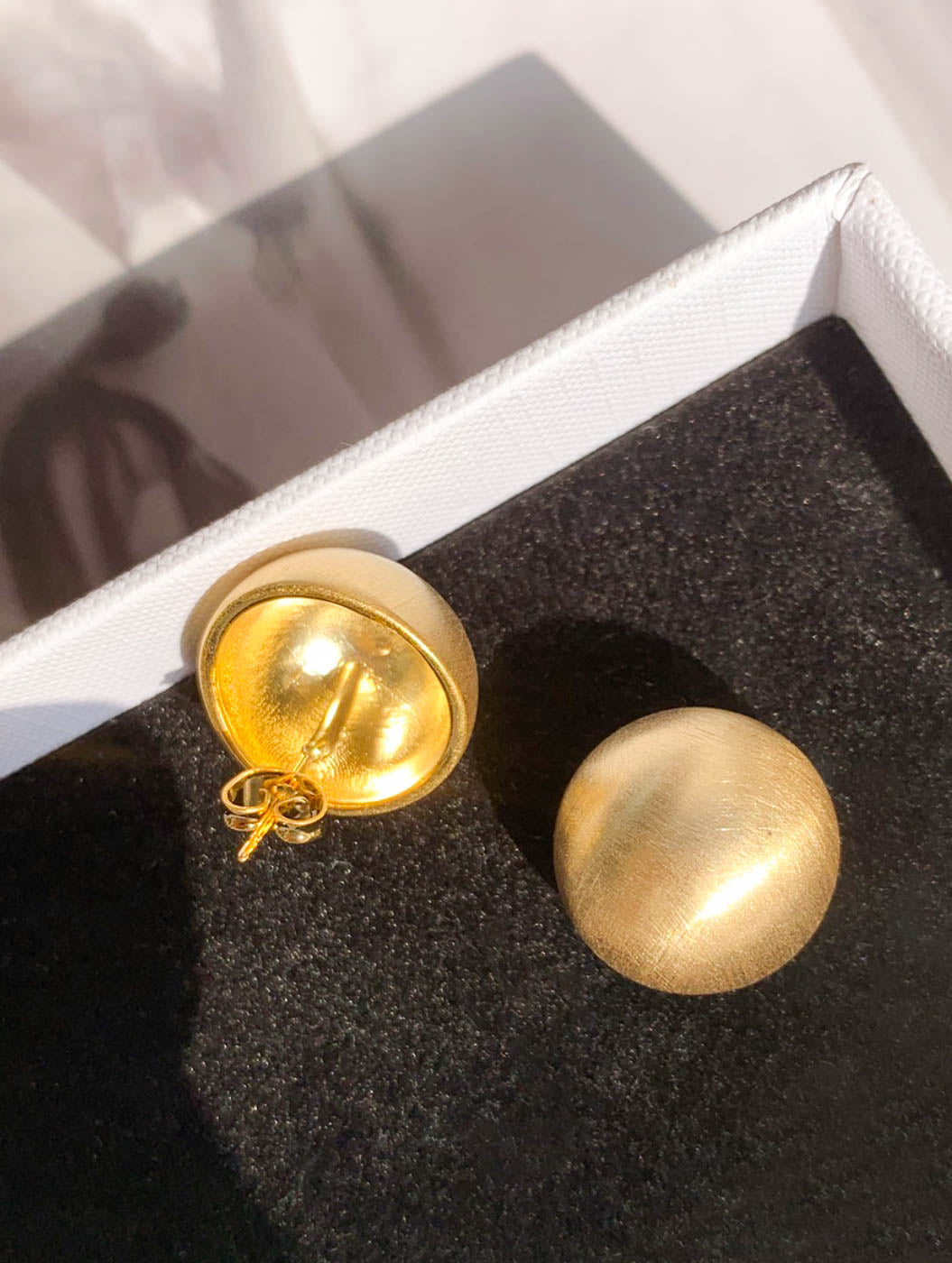 Matte Gold/ Silver Round Ball Earrings