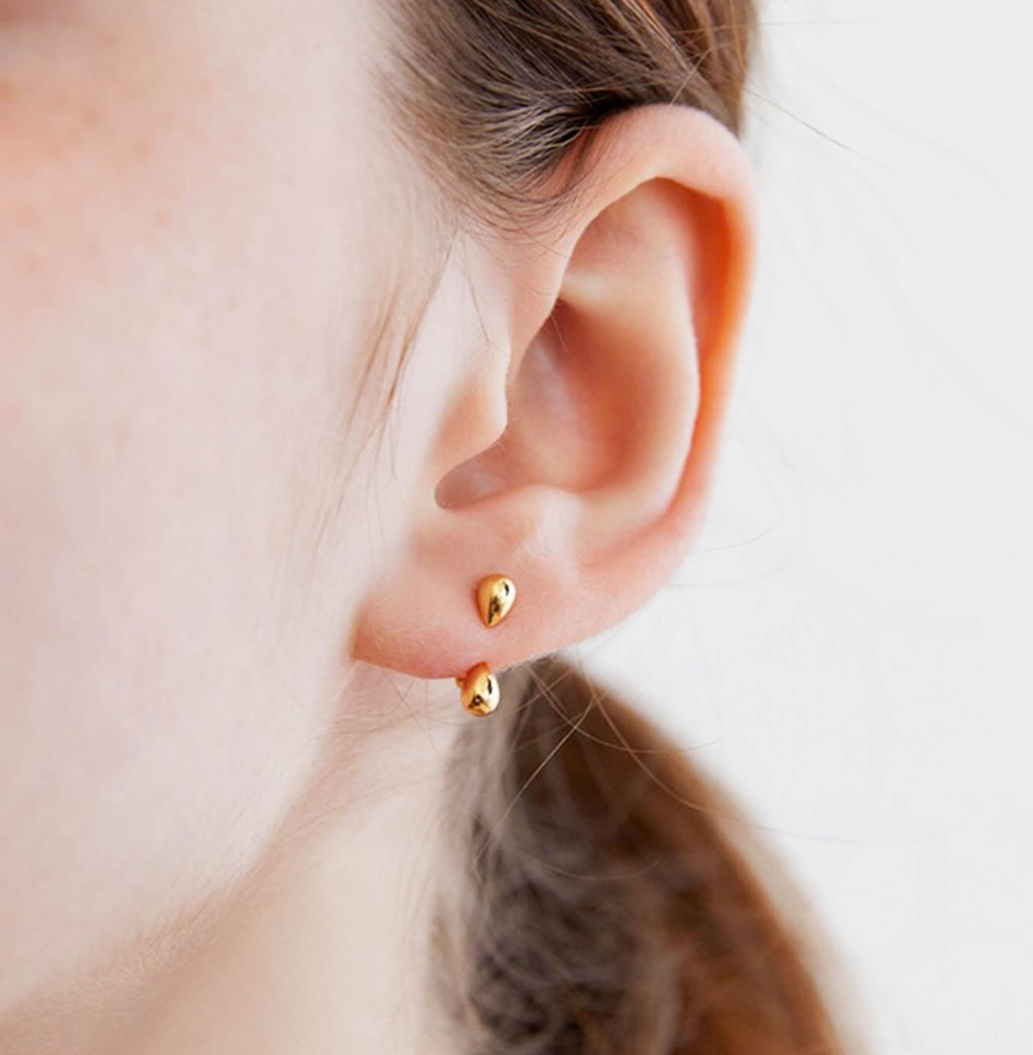 Gold/ Silver Teardrop Mini Stud Earrings