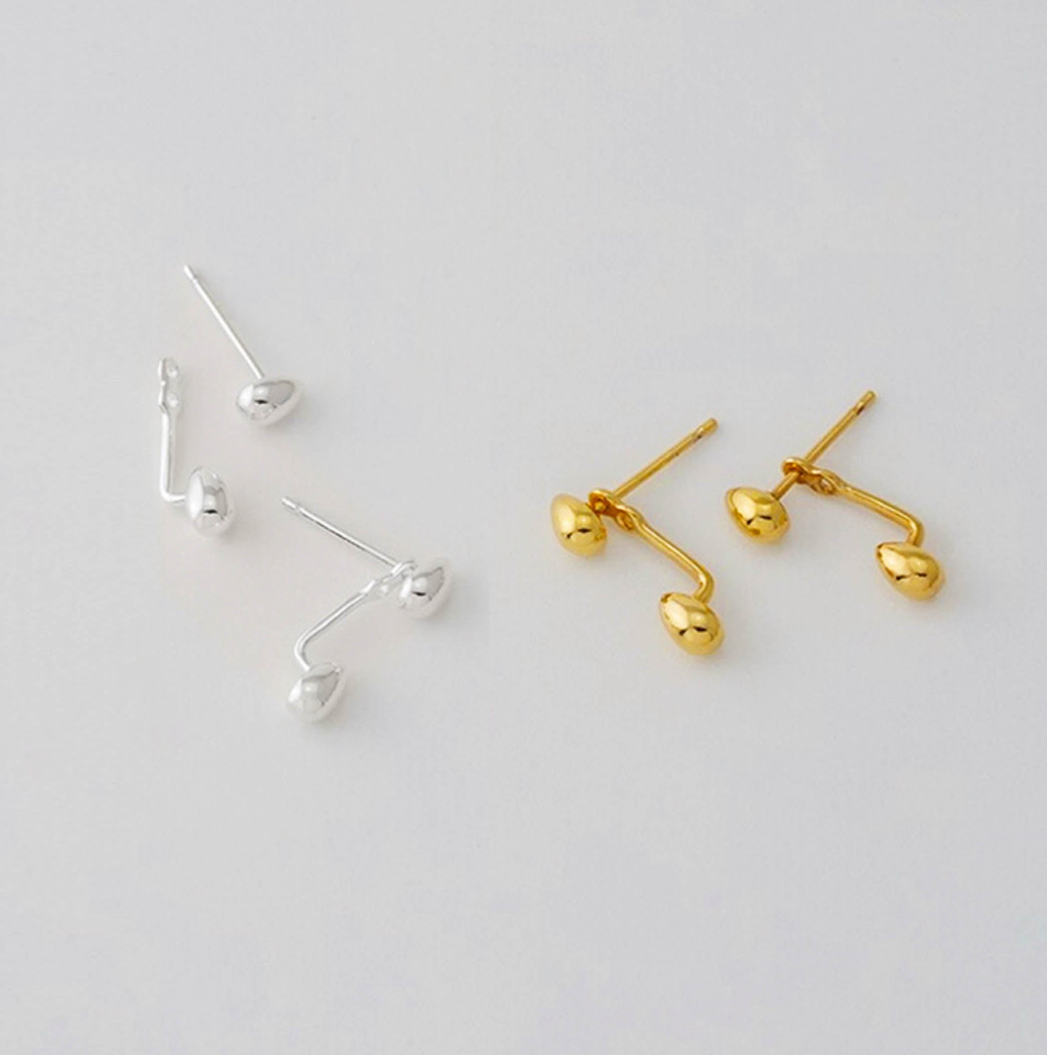 Gold/ Silver Teardrop Mini Stud Earrings