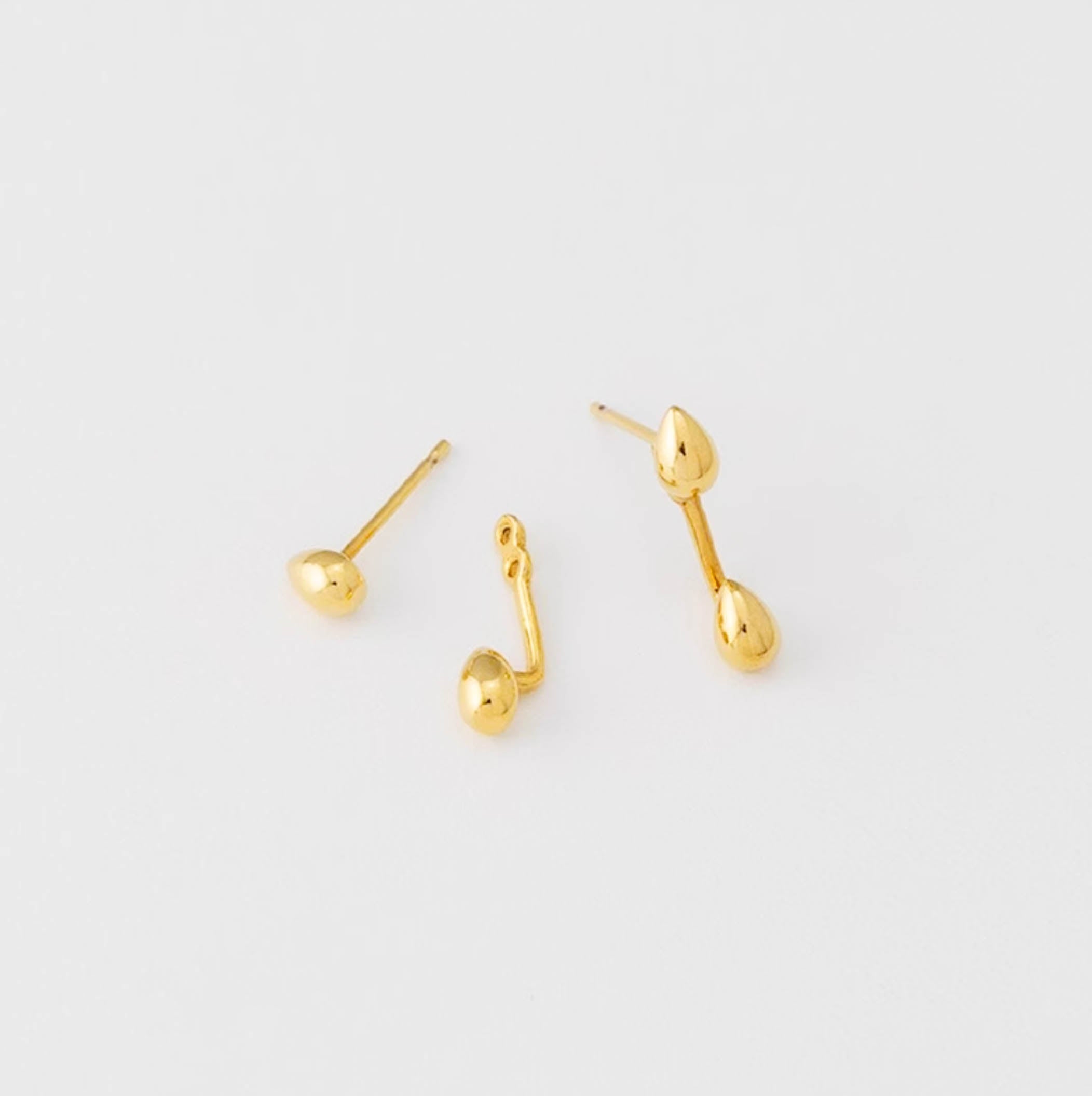 Gold/ Silver Teardrop Mini Stud Earrings