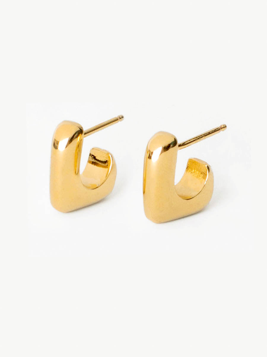 Gold/ Silver Square Stud Earrings