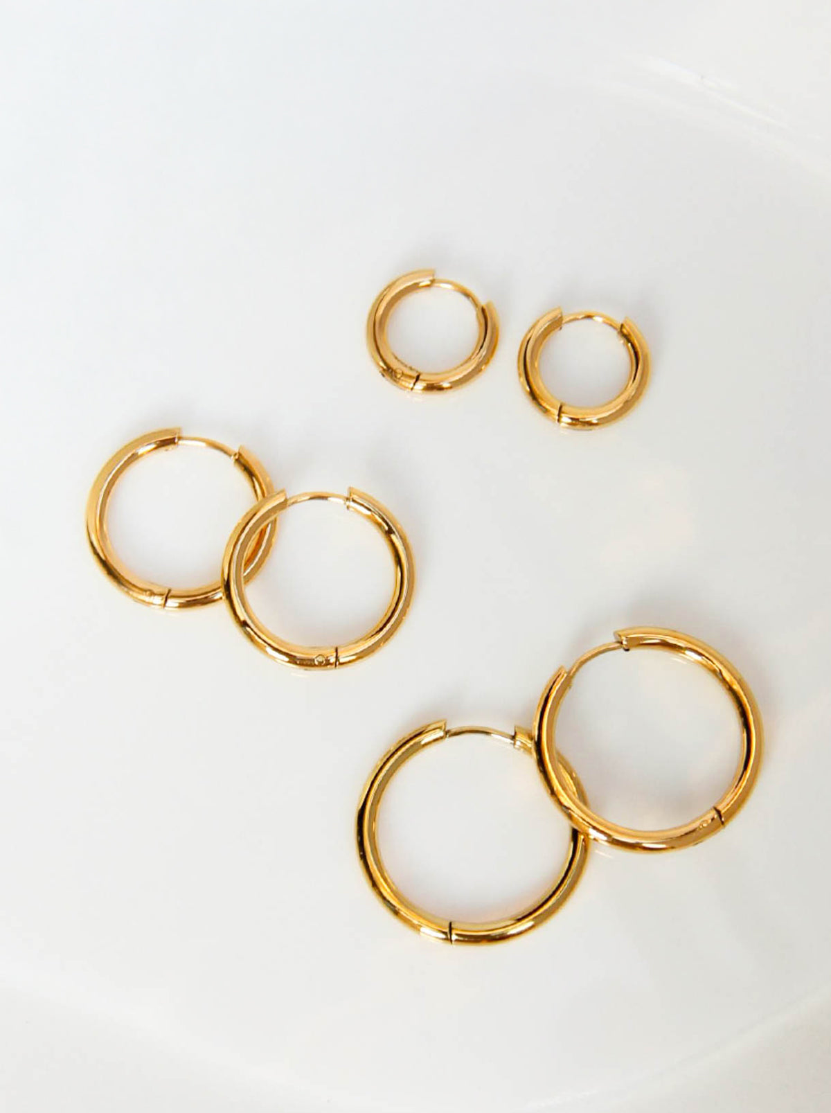 14K Gold Filled Gold/ Silver Hoop Earrings