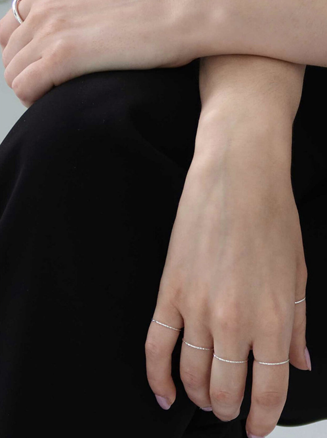 S925 Silver Dainty Stacking Ring