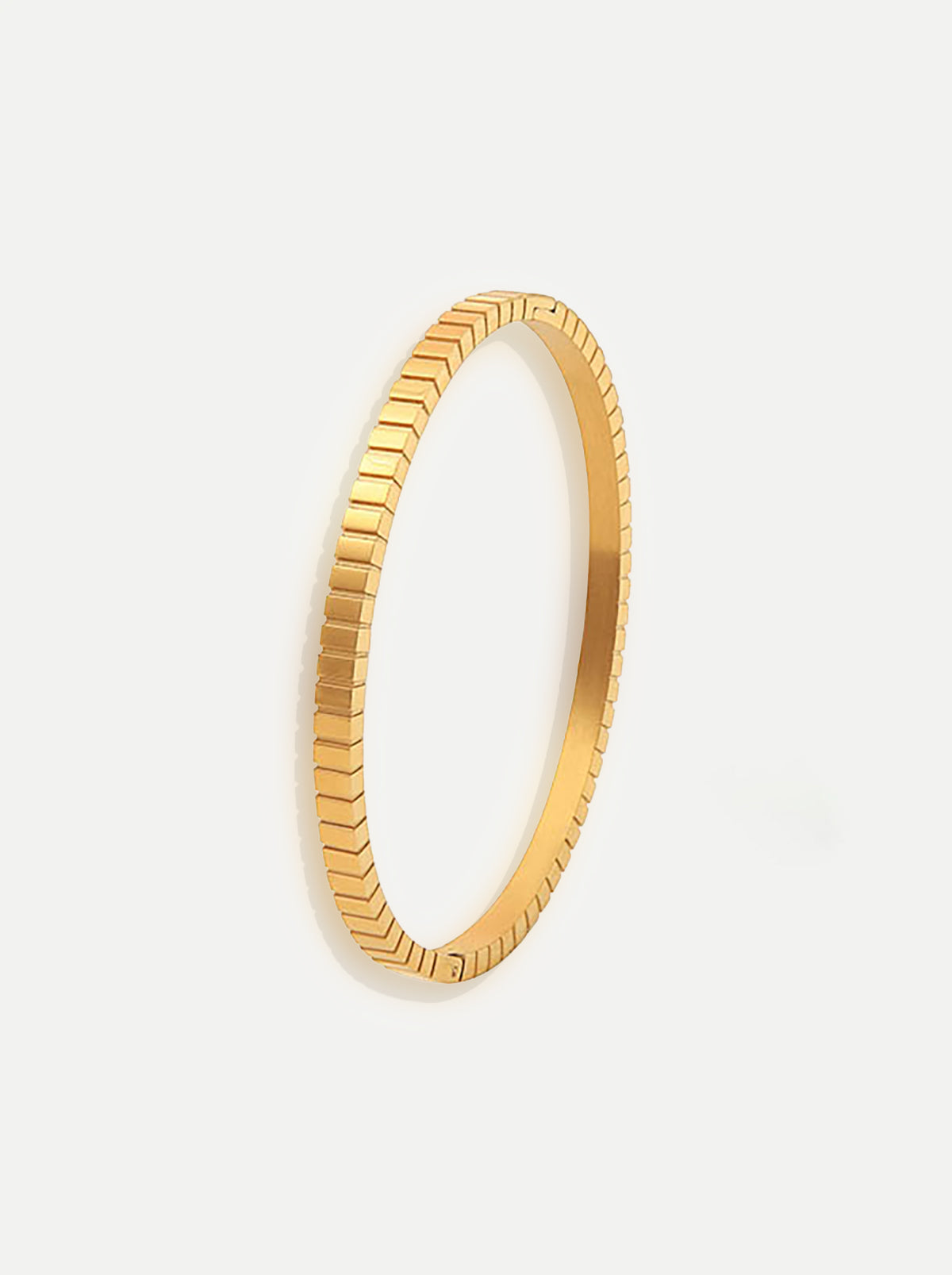 Gold Minimalistic Striped Cuff Bracelet